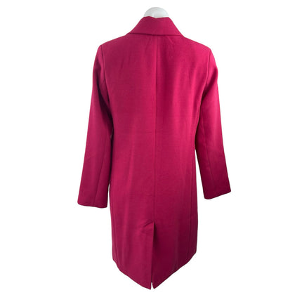 Banana Republic Pink Wool Notched Collar Long Sleeve Walker Pea Coat Jacket Sz S