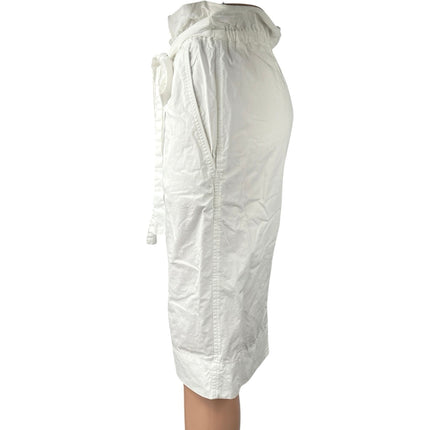 Aritzia Wilfred Le Fou Maryvonne White Straight Pencil Belted Paperbag Skirt XXS