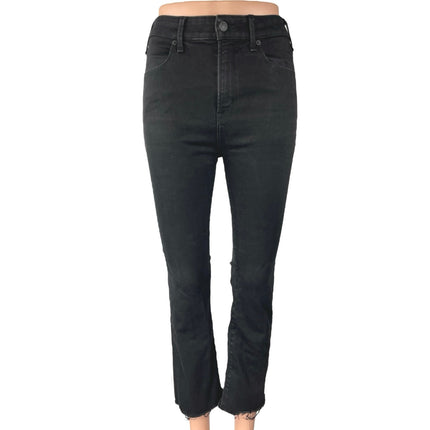 Abercrombie & Fitch Simone Women's Black High Rise Ankle Flare Denim Jeans Sz 25