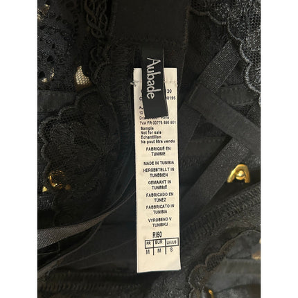 Aubade Women's Black Lace Sheer Corset Garter Belt Waist Cincher Linge Brie Aubade Women's Black Lace Sheer Corset Garter Belt Waist Cincher Linge Brie