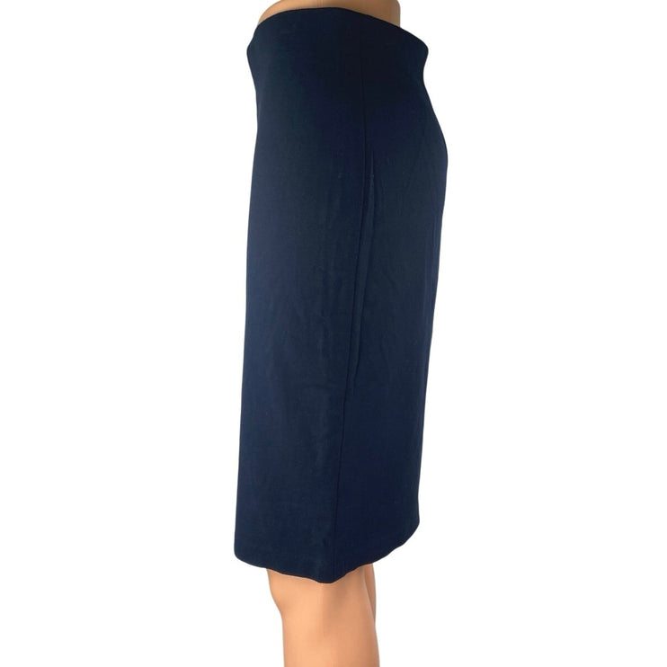 Philosophy Women's Black High Waisted Gold Back Zip Pencil Mini Skirt Size 2