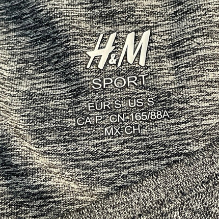 H&M Sport Heather Gray Sleeveless Cutout Knot Back Workout Active Tank Top Sz S