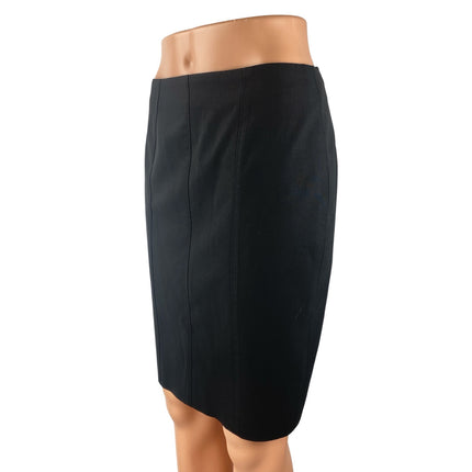 Brooks Brothers Women's Black High Rise Office Midi Straight Pencil Skirt Size 8