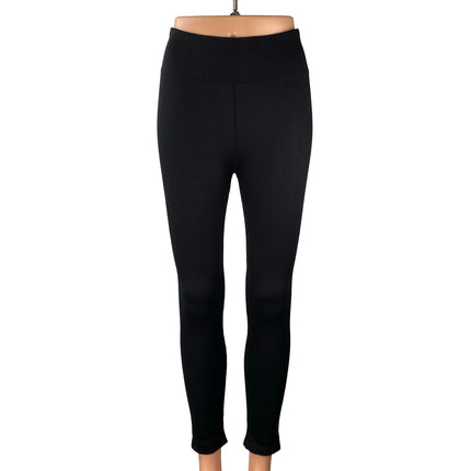 Calvin Klein Black Ribbed Skinny Yoga Gym Athletic Activewear Leggings Pants M
