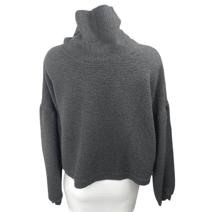 Lululemon Women's Black Long Balloon Sleeve Turtleneck Knit Sweater Top Size OS
