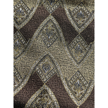Salvatore Gregorio Men's Brown 100% Silk Striped Printed Italian Neck Tie OS
