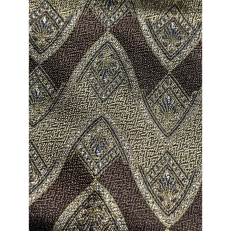 Salvatore Gregorio Men's Brown 100% Silk Striped Printed Italian Neck Tie OS