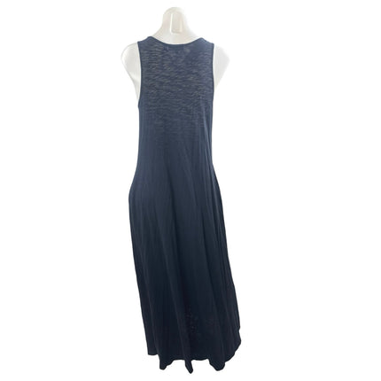 Theory Black Sleeveless Flowy Casual Beachwear Maxi Tank Flare Shift Dress Sz S