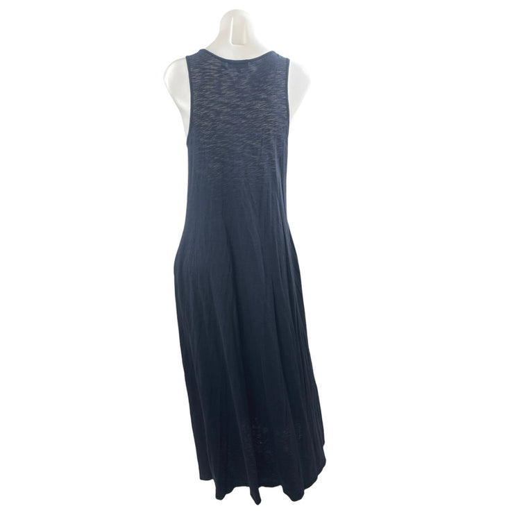Theory Black Sleeveless Flowy Casual Beachwear Maxi Tank Flare Shift Dress Sz S
