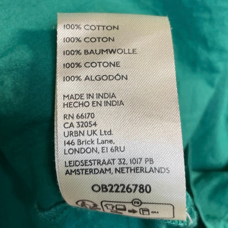 Anthropologie Celandine Green Sleeveless Smocked Summer Midi A-Line Sun Dress XL