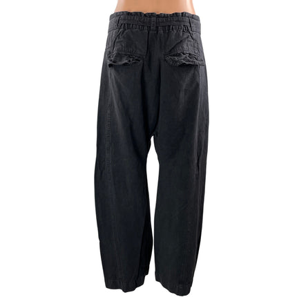 Free People We The Free Silverton Womens Black Pull On Barrel Denim Jeans Size M