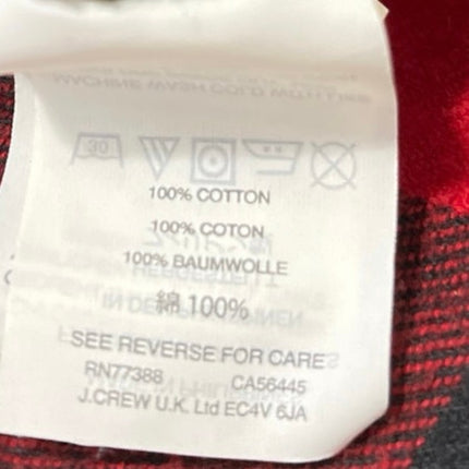 Madewell Women's Red Black Plaid Flannel Oversized Button Down Shirt Top Size S