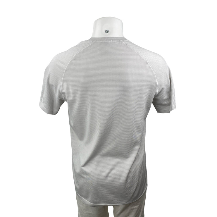 Lululemon Mens Gray Short Sleeve Crew Neck Workout Athletic T Shirt Tee Top L/XL