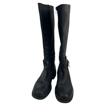 Cole Haan Women's Black Leather Belted Round Toe Knee High Riding Boots Size 6B