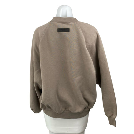 Essentials Women's Logo Graphic Mock Neck Long Sleeve Sweater Sweatshirt Top XS