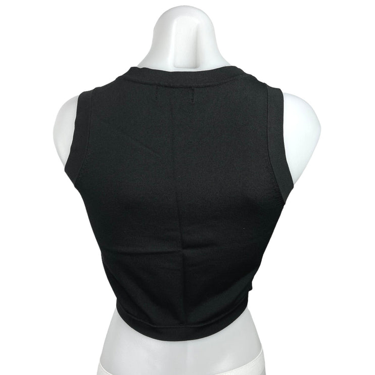 Intermix Women's Black Crew Neck Sleeveless Pullover Sports Blouse Top Size S