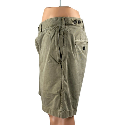 Alex Mill Men's Olive Green High Waist Straight Leg Chino Khaki Shorts Size 36
