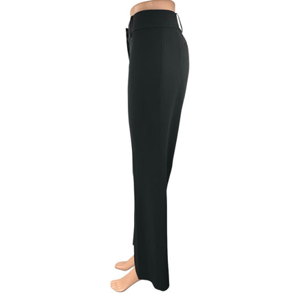 Ann Taylor Women's Black Wide Flared Bootcut Mid Rise Trousers Dress Pants Sz 4