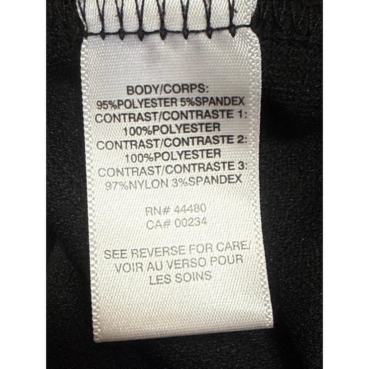 Material Girl Color Block Pleated Sheer Overlay Maxi High Low Tank Flare Dress L