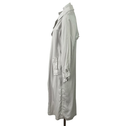 Aritzia Babaton Women's Gray Long Sleeve Collared Long Trench Coat Jacket Size S