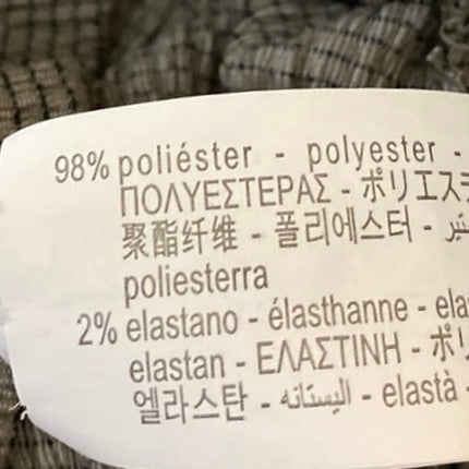 Zara Women's Gray Smocked Short Cap Sleeve Mock Neck Textured Crop Top Size S