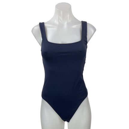 Bundle of 2 Aritzia Babaton Gray Blue Square Neck Thong Tank Bodysuit Top Size S
