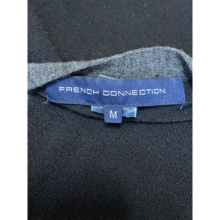 French Connection Men's Black Long Sleeve Button Up Cardigan Sweater Top Size M