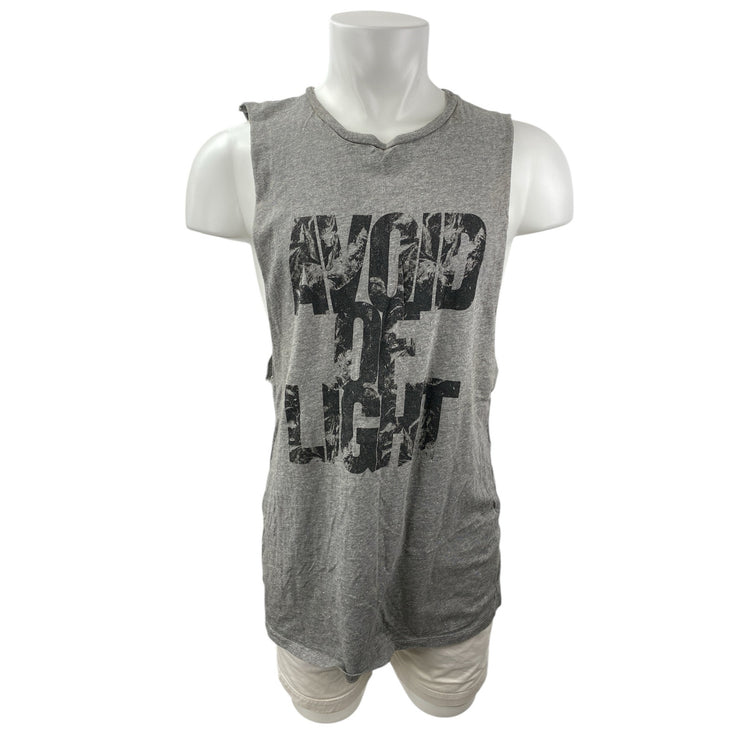 Cheap Monday Men's Gray Avoid Of Light Sleeveless Tank Muscle Tee Top Size L