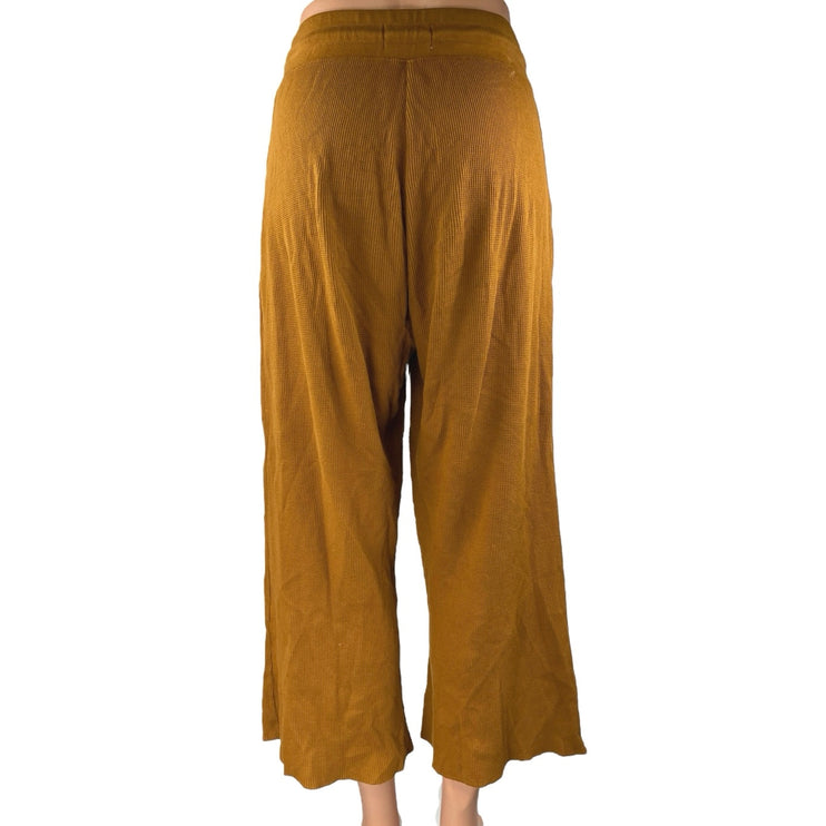 MATE the Label Ali Brown Wide Leg Drawstring Trousers Lounge Sweatpants Size XS