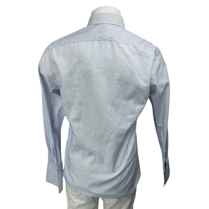 Charles Tyrwhitt Men's Blue Extra Slim Long Sleeve Button Down Shirt Top 15.5/L