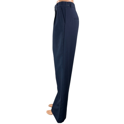 Abercrombie & Fitch Women's Navy Blue Pleated Wide Leg Trouser Dress Pants 27/4L