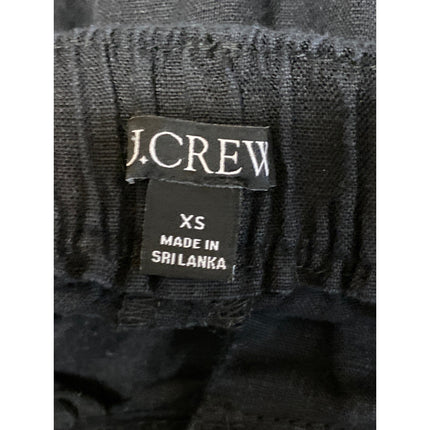 J.Crew 100% Linen Women's Black Mid Rise Wide Leg Casual Lounge Summer Shorts XS
