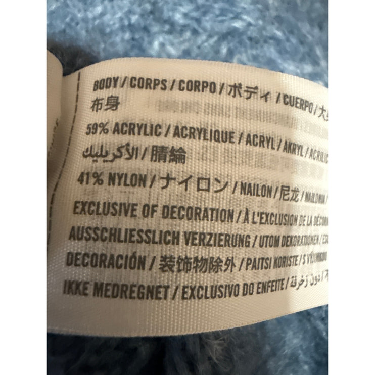 Abercrombie & Fitch Blue Cable Knit Crewneck Long Sleeve Sweater Top Size S/M