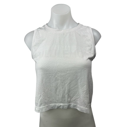 Lululemon Breeze By Women's White Sleeveless Muscle Tee Crop Tank Top Size S/M