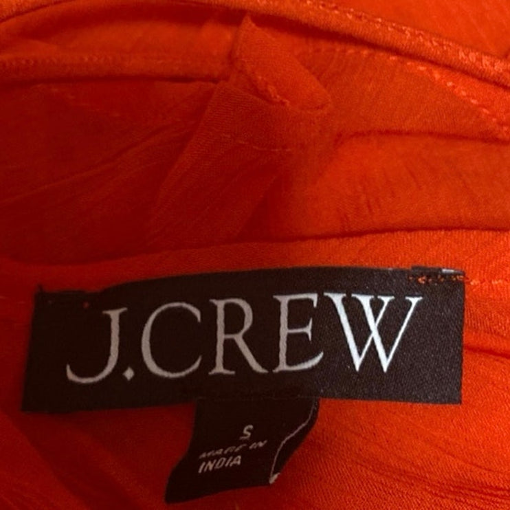 J.Crew Coral Ruffle Sleeveless V Neck Racerback Cami Camisole Tank Top Size S