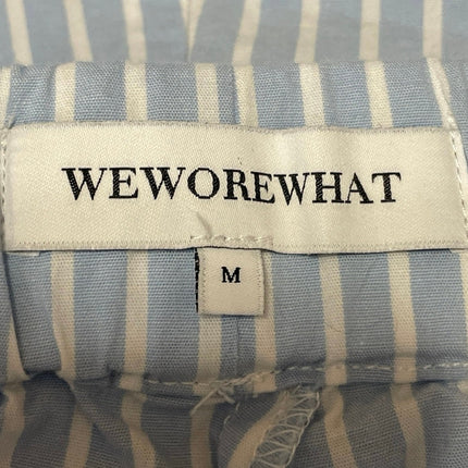 WeWoreWhat Women's Blue White Striped Elastic Waist Summer Casual Shorts Size M