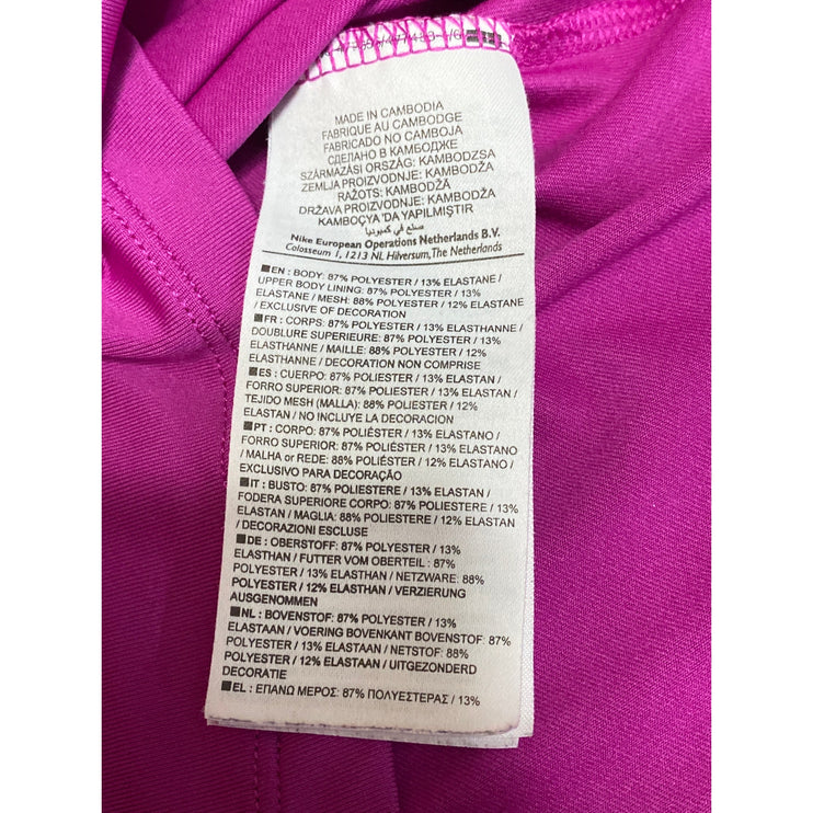 Nike Dri Fit Smash Classic Purple V Neck Yoga Workout Athletic Tank Top Size M