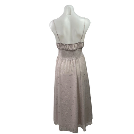 Aritzia Wilfred Genoa Pink Floral Sleeveless Cami Camisole Midi A-Line Dress M