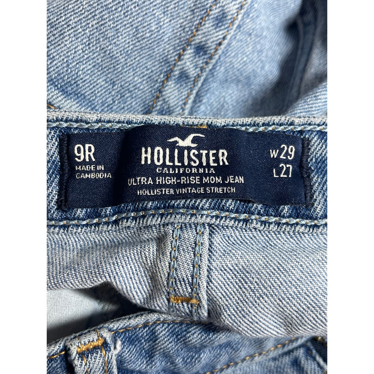 Hollister Women's Blue Medium Wash High Rise Straight Leg Denim Jeans Size 29