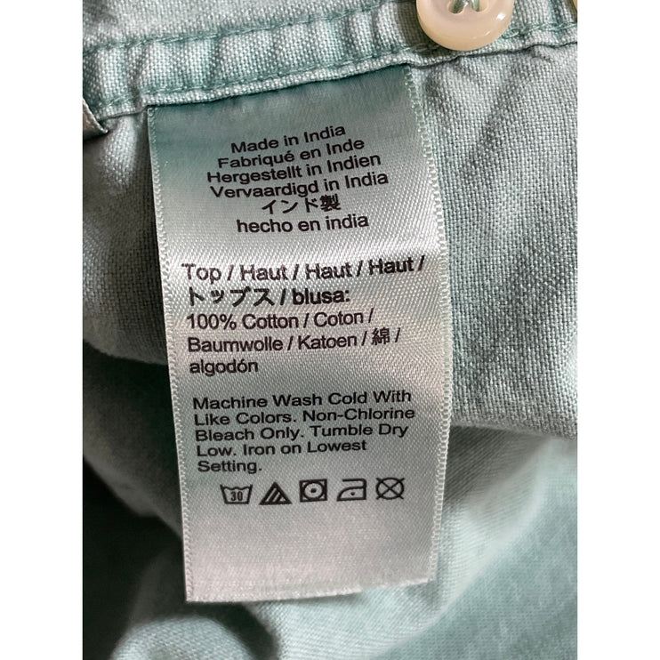 J.Crew The Broken-In Oxford Men's Green Slim Untucked Long Sleeve Shirt Top L