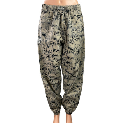 Gymshark Lifting Oversized Women's Brown Printed Woven Jogger Trouser Pants Sz S