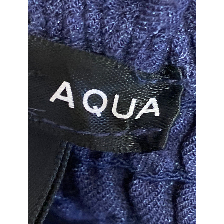 Aqua Women's Navy Blue Sleeveless V Neck Button Tank Cami Mini Wrap Dress Size M