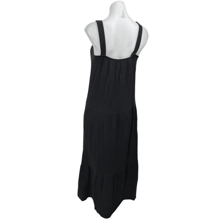 BB Dakota Steve Madden Black Sleeveless Cami Camisole Tiered Midi Tank Dress XS