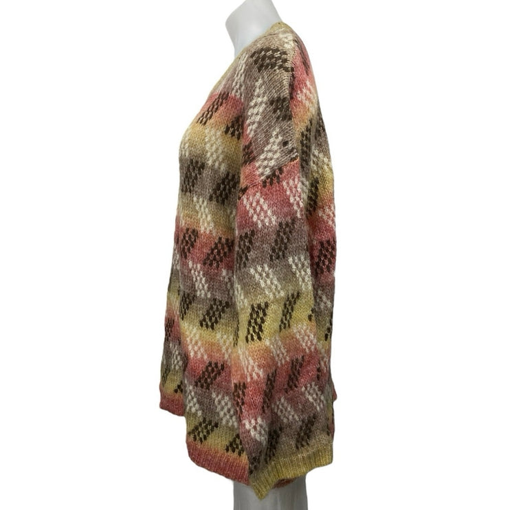 NEW GiGio Womens Multicolor Wool Striped Long Sleeve Pullover Sweater Top Size S