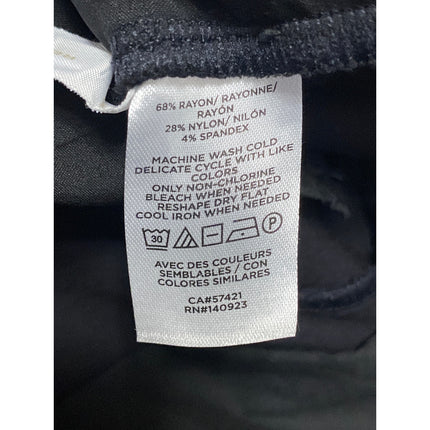Ann Taylor LOFT Women's Black High Rise Pleated Straight Trousers Pants Size M