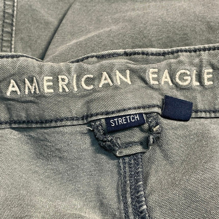 American Eagle Women's Green Stretch Straight Leg Cargo Trousers Jeans Pants 8