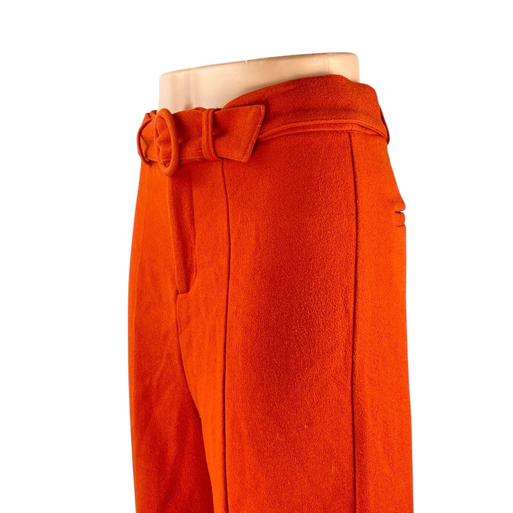 Free People Women's Coral Belted High Rise Wide Leg Baggy Trousers Pants Size 4