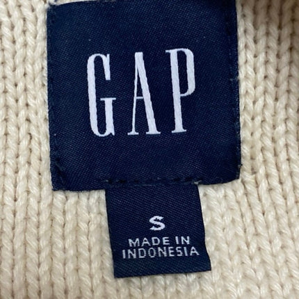 Gap Women's Cream Cable Knit High Neck Long Sleeve Pullover Sweater Top Size S