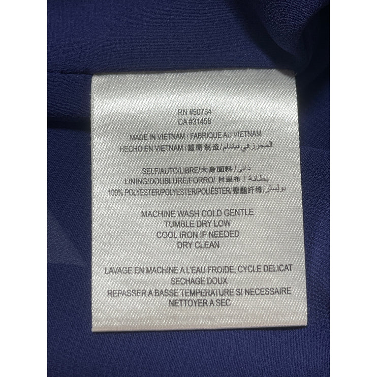 BCBGeneration Navy Blue White Striped Pocket Nautical Pencil Mini Skirt Size XS