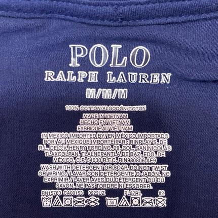 Polo Ralph Lauren Men's Blue Long Sleeve Crew Neck Classic Tee Shirt Top Size M